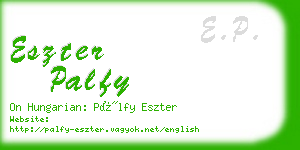 eszter palfy business card